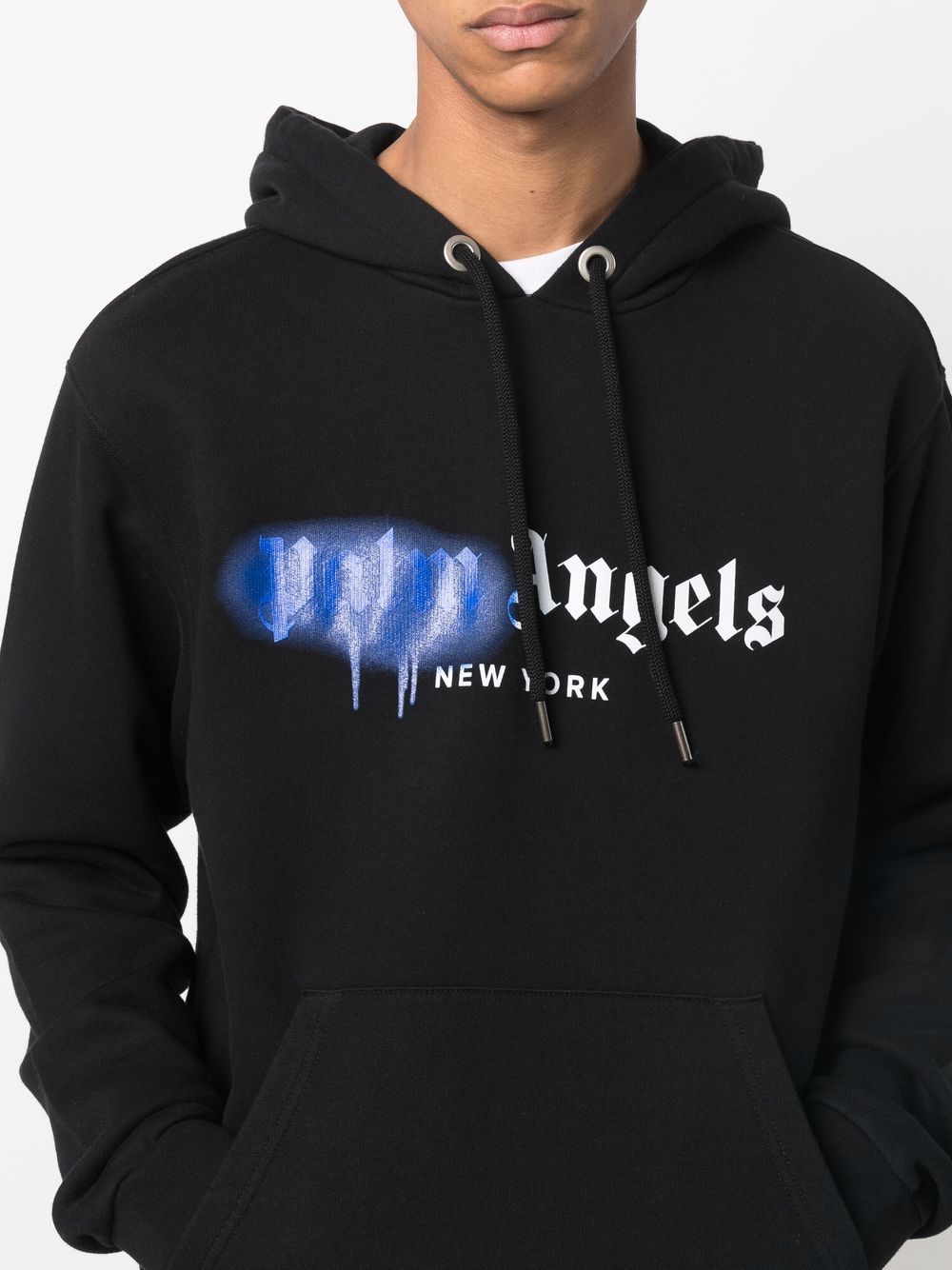 Palm Angels logo-print drawstring hoodie