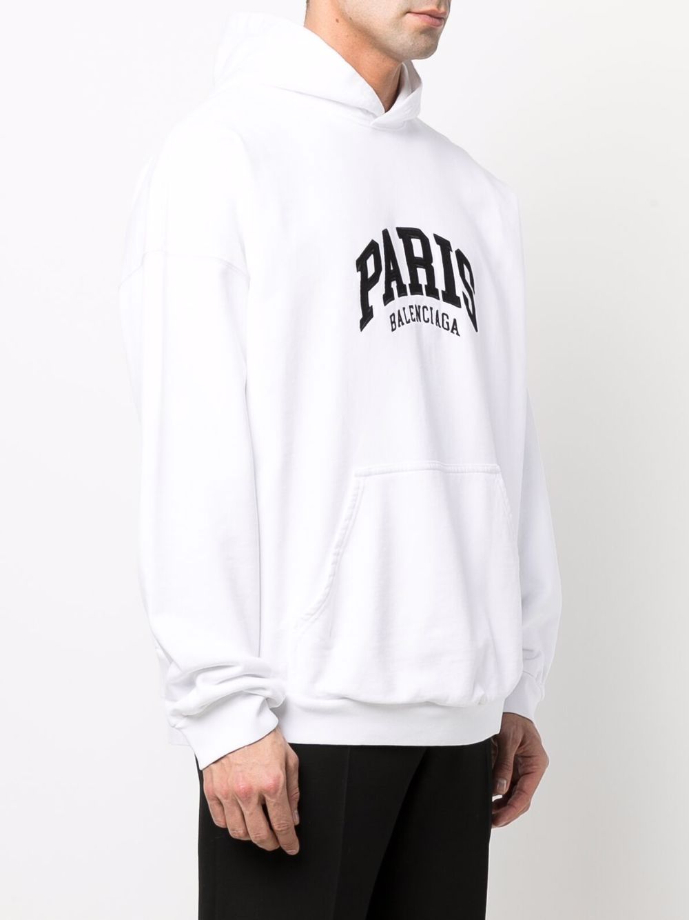 Balenciaga Paris logo embroidered hoodie