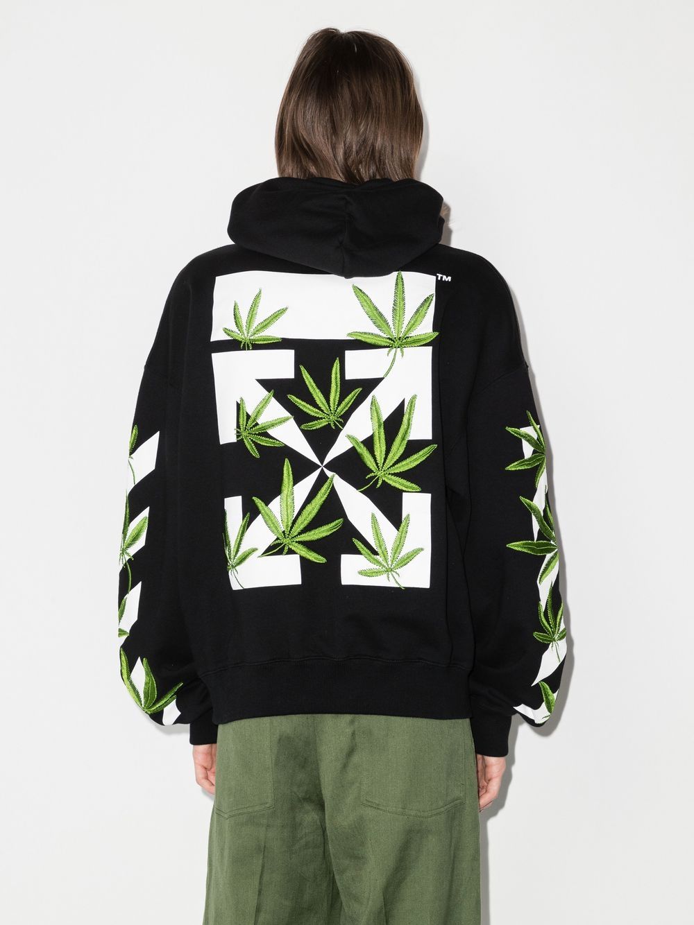 Off-White Weed Arrows-print hoodie