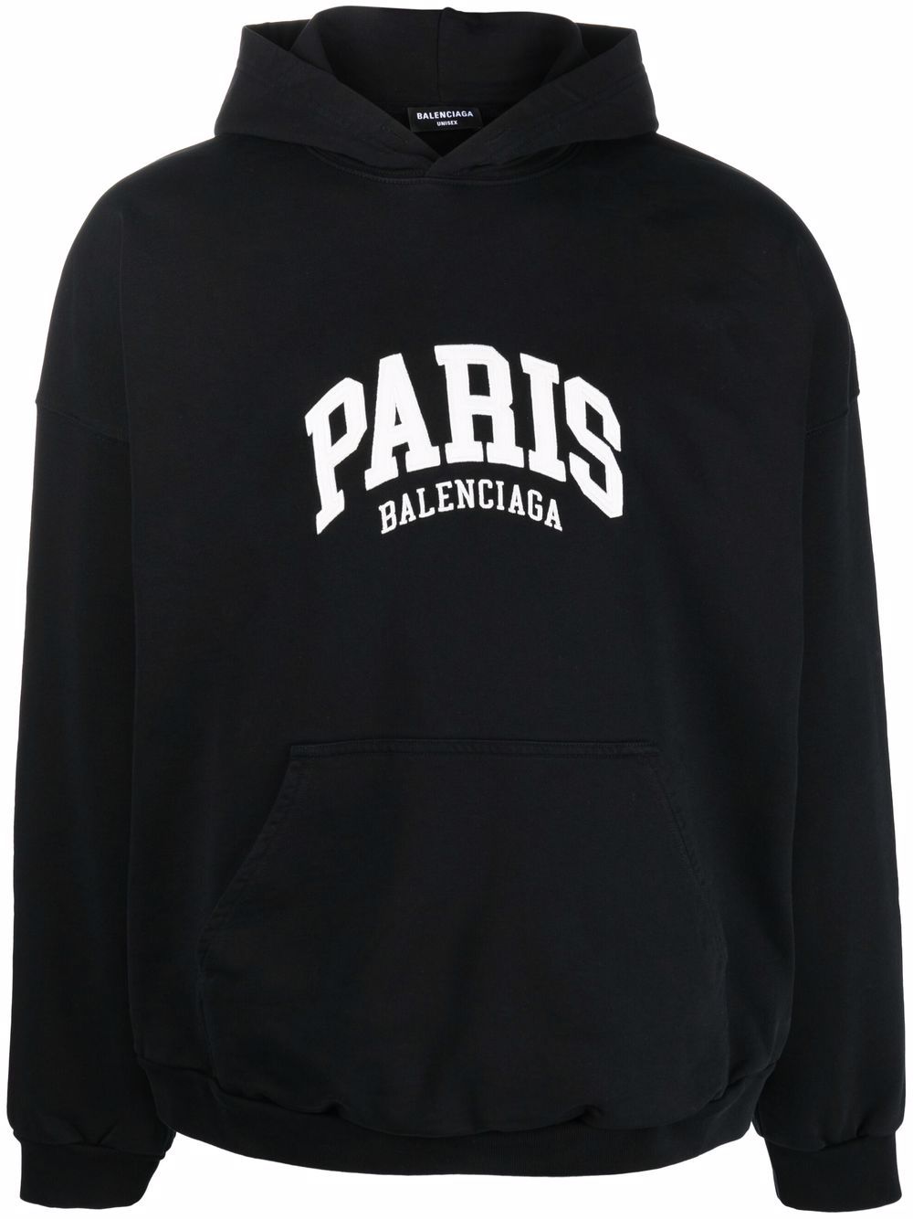 Balenciaga Paris logo embroidered hoodie