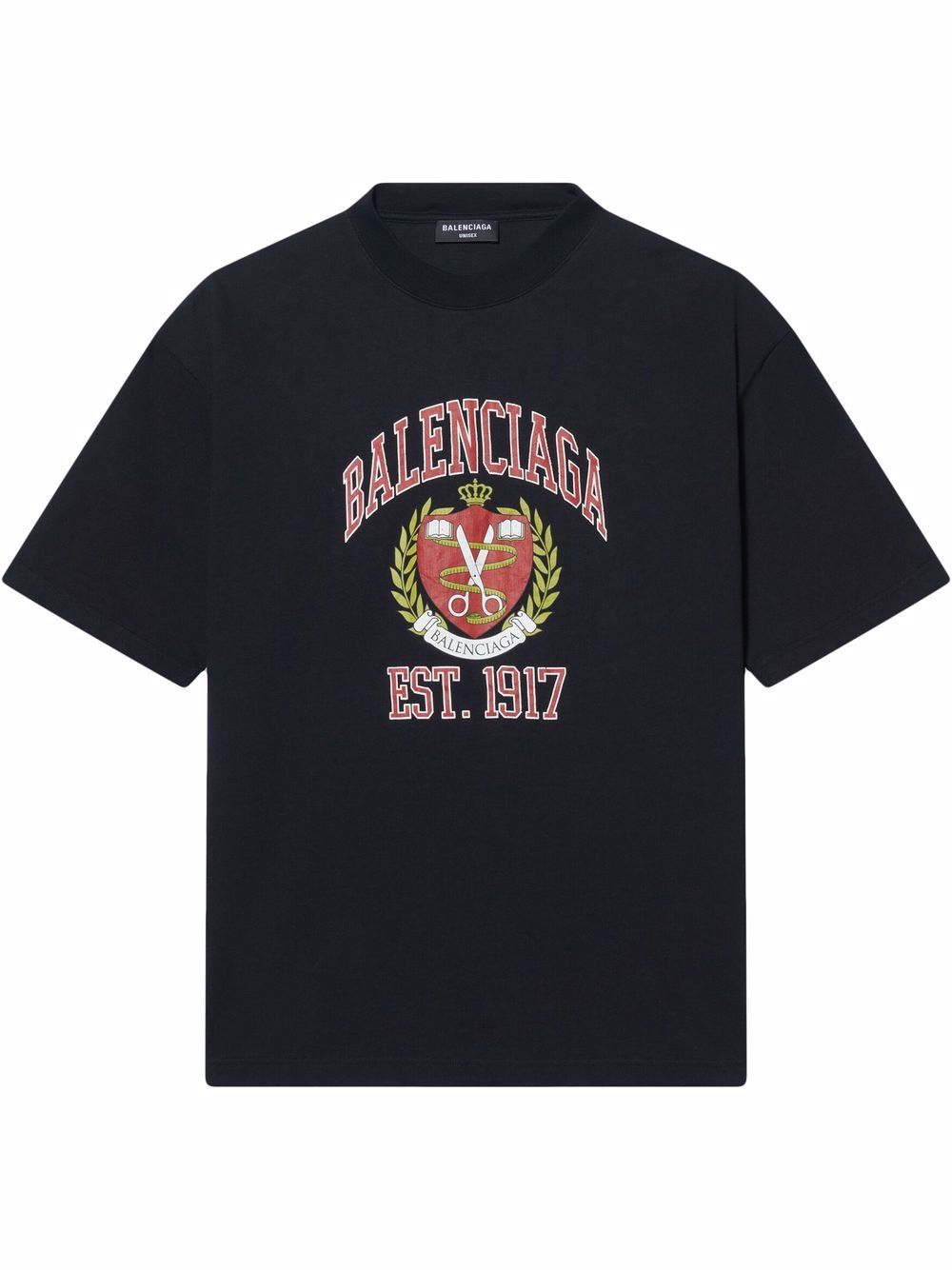 Balenciaga logo crest print T-shirt