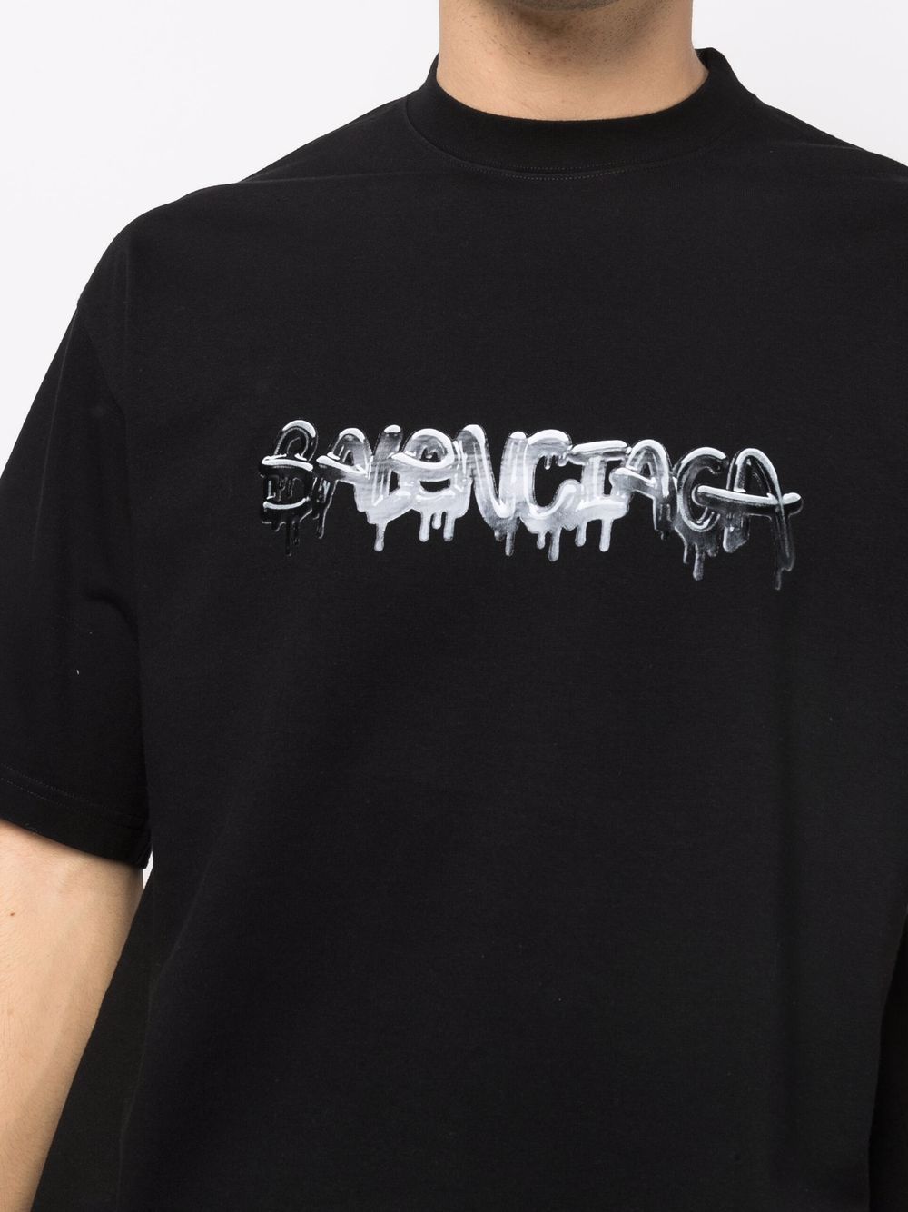 Balenciaga logo printed crew neck T-shirt