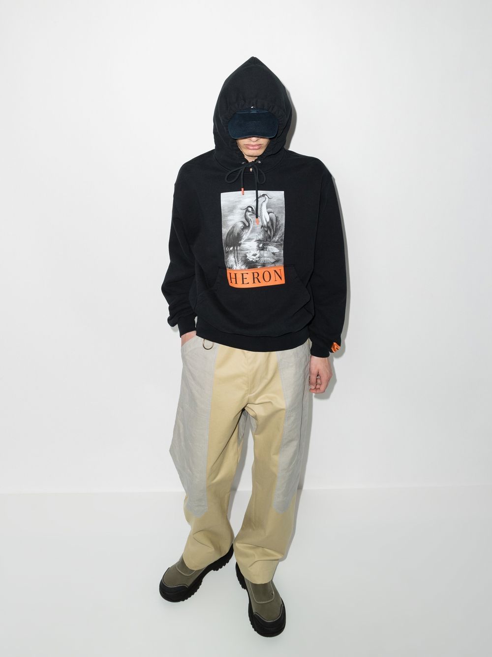 Heron Preston graphic-print pullover hoodie