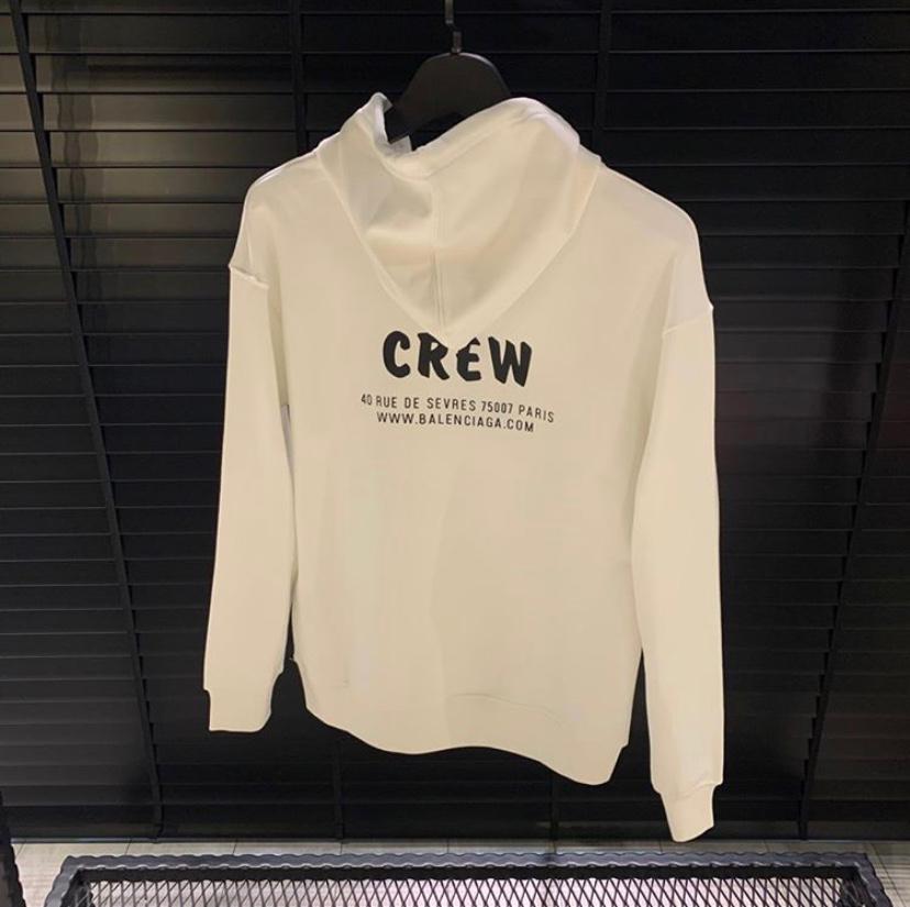 White CREW Hoodie