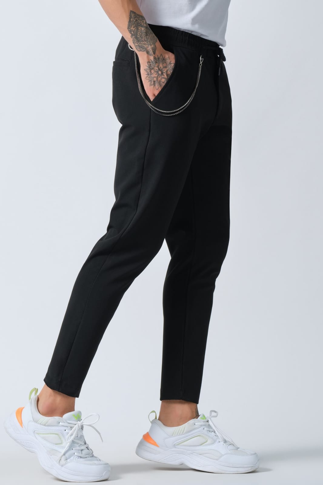 Belt Elastic Woven Pants