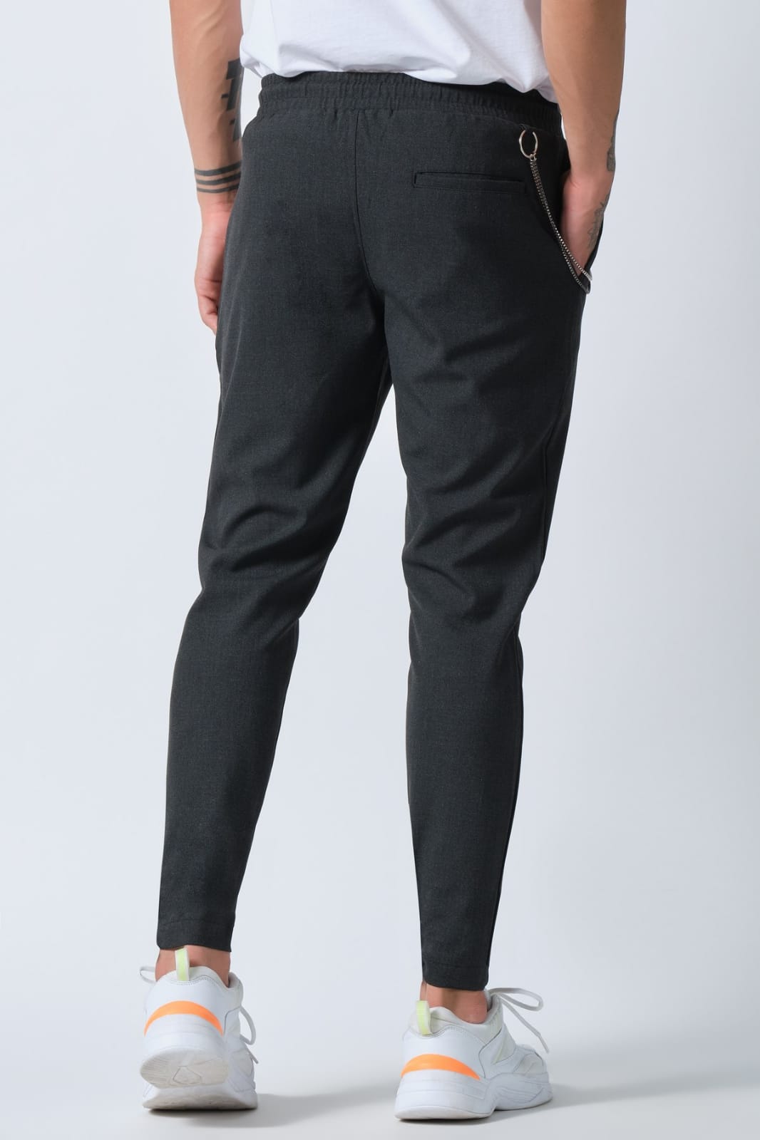 Belt Elastic Woven Pants